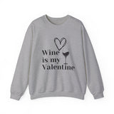 Wine Valentine, love wine Unisex Heavy Blend™ Crewneck Sweatshirt
