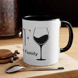 Wine Tinsel Family holiday mug, Start your morning off right!  11oz