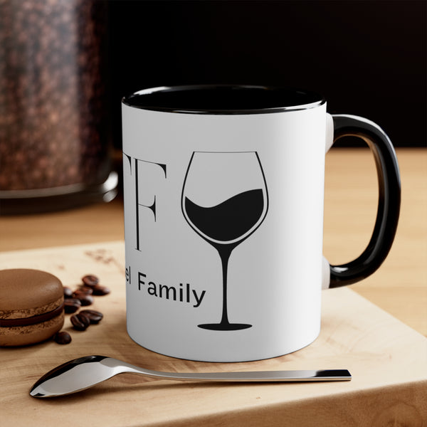 Wine Tinsel Family holiday mug, Start your morning off right!  11oz