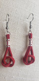 Beautifully handcrafted knotted suede earrings