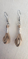 Beautifully handcrafted knotted suede earrings
