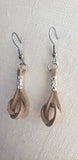 Beautifully handcrafted knotted suede earrings