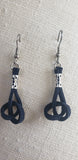 Beautifully handcrafted knotted suede earrings